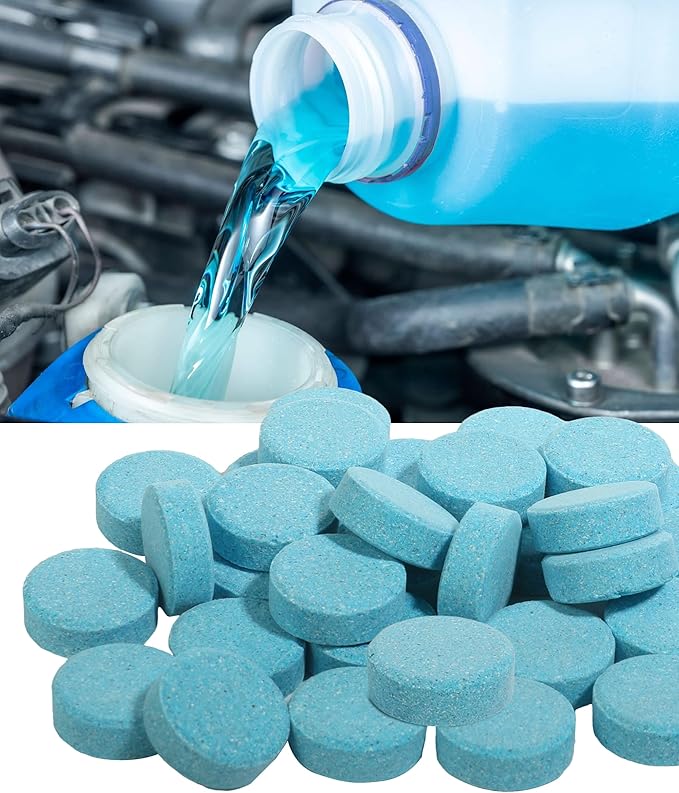 50PCS Windshield Washer Fluid,Windshield Washer Tablets,Car Accessories Windshield Washer Fluid Concentrate,Car Windshield Washer Fluid,Automotive Glass Cleaner,Use for Remove Windshield Stains