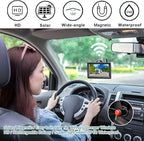 YEOIZO Wireless Backup Camera for Trucks, Solar Magnetic, Portable, No - Drill, No - Wire, 3 Min Easy Install, Night Vision, Rechargeable with 5" HD Monitor Systems for Car, Small RV, Camper, Trailer