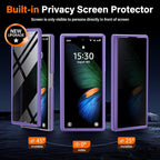 MOBOSI for Samsung Galaxy Z Fold 7 Case with Privacy Screen Protector, [Compatible with Magsafe], [Built-in Kickstand & Full Body Hinge Protection] Magnetic Slim Phone Case for Z Fold7, Purple