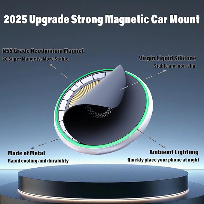 Wireless Charger Car Phone Holder for Toyota Corolla 2019-2026 / Corolla Cross 2022-2026 Accessories Apply to 8 Inch Screen Fixed Clip, 360° Rotation Cell Phone Mount