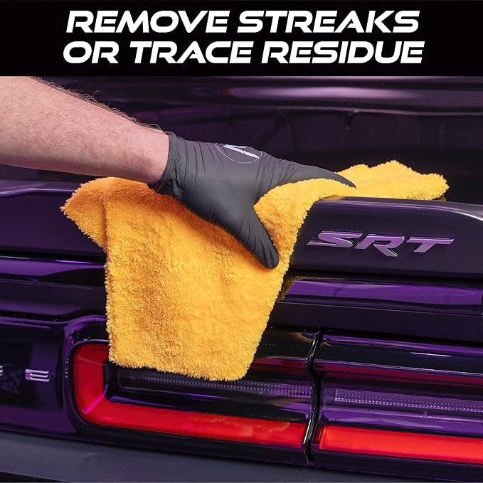 VIKING Microfiber Cleaning Cloth for Car Detailing, Ultra Plush Finishing Microfiber Towels for Car Cleaning Supplies, Yellow, 16 inch x 16 inch, 3 Pack