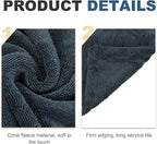 uxcell 1200gsm Microfiber Towels for Cars, 23.6 x 35.4 Inch Car Drying Towel Drying Towels Car Detailing Extra Large Super Absorbent Towel for SUV Truck Home, Dark Gray