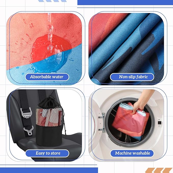 Hahafelt 1 Pack Car Seat Towel Covers with Storage Bag, 63 x 32 Inch Universal Non Slip Waterproof Sweat Protector for Car Truck, Gym Swimming Running, Machine Washable (Grand Canyon)