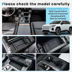 5PCS Center Console Organizer Tray and Wireless Charging Mat Compatible with 2026 Toyota RAV4 Armrest Bottom Tray Cup Holder Center Console Silicone Pad Interior Accessories(Not for Limited)