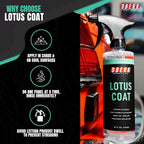 Oberk Lotus Coat SiO₂ Spray Sealant – High Gloss Spray for Cars – Touchless or Wipe-On – Protects Paint, Wheels & Glass – Safe for Coatings – Easy Car Wax Alternative (16 oz)