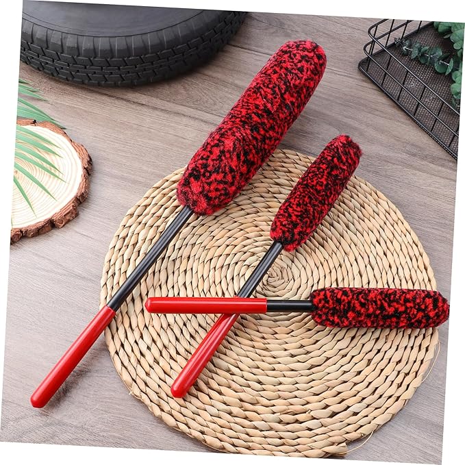 GLEAVI 9pcs Tire Cleaning Brushes Flexible Wheel Detailing Tools for Car Truck Washing Sturdy for Brake Dust Removal