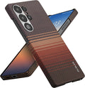 pitaka for S25 Ultra Case 6.9 Inch, Compatible with MagSafe, Slim & Light Samsung Galaxy S25 Ultra Case, 1500D Aramid Fiber Made [Tactile Woven - Sunset]