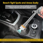 Car Cleaning Gun - High Pressure Air Blow Interior Detailing Kit With Air Duster Blower - Compressor Needed Tools (Silver)