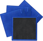 Clay Towel Auto Detailing 4 Pack - Fine Grade Microfiber Car Chamois Towel - DIY Detail Clay Bar Alternative(Blue)