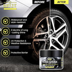 Tire Shine Gel - Ungraded Long-Lasting Tire Dressing with Wet Gloss Look Finish, UV Protection & Weather Resistant Tire Coating for Car, Truck, Motorcycle, RV - 7oz/200g