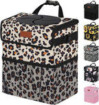 Vankor 3 Gallons Cute Car Trash Can, Car Accessories for Interior Leak Proof Can Trash Bag Hanging Waterproof Automotive Vehicle Garbage Cans Leopard Print Pattern