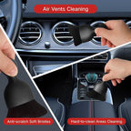 Qydipclin 7pcs Windshield Cleaner Tool Car Window Cleaning Wash Kit with 4 Reusable Microfiber Pads 1 Spray Bottle and Extendable Handle Auto Glass Wiper Kit, Red
