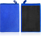 2 PCS Clay Mitt, Scratch-Free Microfiber Clay Bar Alternative Mitt Car Detailing Glove, Car Cleaning & Polishing Tool Clay Eraser Mitt for Paint Glass Wheels, Car Accessories (Blue)