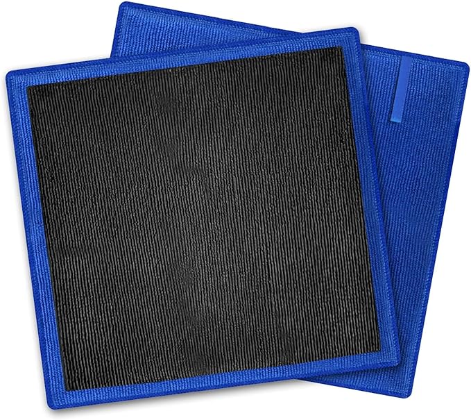 Clay Towel 2 Pack Auto Detailing 12"x12" Chamois for Car Fine Grade Microfiber Clay Bar Alternative