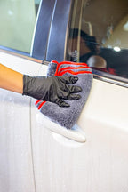 Maxshine 6 Pack Microfiber Towel - 600GSM Ultimate Crazy with Red Silk Border, Grey, 16”x24” (40x60cm) - Scratch-Free Towels for Fast Car Washing & Drying - Perfect for Car Detailing