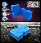 Sudz Budz® Premium Jumbo Foam Grid Car Wash Sponge 1pc | Anti-Marring Sponge for Soap and Rinseless Washing | Cross-Cut, Easy Grip, Large Sponge. Durable, Soft, Scratch-Free Car Cleaning and Detailing