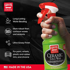 Griot’s Garage Ceramic 3-in-1 Wax, SiO2 Spray for Cars, Trucks, and RV’s, Provides Protection and Water Beading on Paint, Wheels, Plastic, Rubber Trim, Chrome, and More, 10978, 22 oz