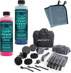 Dual Foaming Wash Kit - Includes Snow and Ceramic Foaming Washes, 21-Piece Detailing Kit, and Microfiber Cleaning Cloths - Complete Auto Cleaning Set