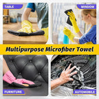 Microfiber Cleaning Cloth, 100 Pack Black Cleaning Rags Microfiber Towel Bulk Absorbent Lint-Free Wash Cloths, All-Purpose Towels for Cars, Shop, Automotive, Garage, Home & Kitchen