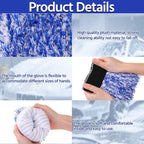 4 Pack Microfiber Car Wash Mitts Set 10x7 Inch Soft Suede Lining Car Wash Gloves, Highly Absorbent Scratch-free Cleaning Cloths for Auto Detailing, Safe with All Soaps, Bucket (Blue & Black)