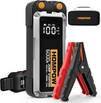 HOMPOW 6000A Car Jump Starter, Portable Car Jumper Starter Battery Pack for All Gas and Up to 12L Diesel Engine, 12V Jump Box with LCD Display, USB Ports and 3 Modes Flashlight