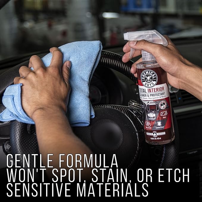 Chemical Guys Total Interior Cleaner & Protectant (Safe on Dash, Leather, Vinyl, Plastics, Trim, Glass, Fabric & More), 32 fl oz - Black Cherry Scent