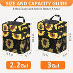 Vankor Car Trash Can for Car Cute,Bag Bin Hanging Waterproof Automotive Garbage Cans Leak Proof Vehicle Trash Can Sunflower