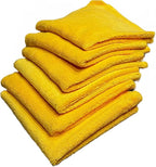 The Jobber 365 Microfiber Detailing Towels, Exterior and Interior Use, Premium Korean Quality, 16x16 inches, 365 GSM, Yellow, 10 Pack