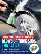 MEKOH Foam Cannon for Pressure Washer, 4000psi Car Wash Foam Gun, 1 Liter Foam Sprayer, Pressure Washer Soap Attachment with 1/4" Quick Connector, Snow Soap Blaster with 5 Nozzles for Car Detailing