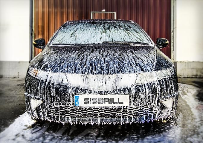 Sisbrill Intense Shine Car Shampoo – Ultra-Concentrated 1:1000 pH-Neutral Foaming Wash & Streak-Free Finish – 33 fl oz (200+ Washes)