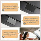 Car Air Freshener - Stone Air Freshener - Car Odor Eliminator - Long Lasting Scent - Car Scent - VISOR CLIP INCLUDED (Candied Apple)