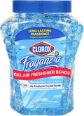 Clorox Fraganzia Crystal Beads Air Freshener, Long Lasting Room Deodorizer and Odor Eliminator Gel Beads to Freshen Home, Car, or Office, Morning Sky Scent, 12 Fl Oz