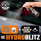 Chemical Guys HydroBlitz Ceramic Spray Wax with Carnauba - Hybrid Car Wax Spray Formula for Cars, Trucks, SUVs and RVs, Boosts Gloss, Protection & Water Beading on Paint, Glass and Wheels, 16 fl oz