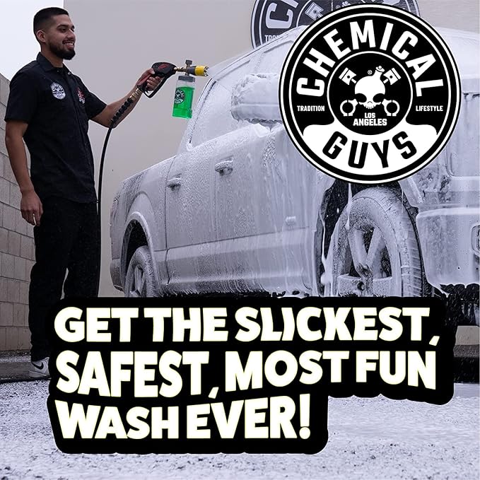 Chemical Guys CWS21216BM Big Mouth Soap & Foam Kit - HydroSuds Ceramic Si02 Shine High Foaming Car Wash Soap, 16 fl oz + Big Mouth Max Release Foam Cannon, Works With Pressure Washer, (2 Items)