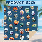 Lonfliness Car Seat Cover Towel Non Slip Back Seat Car Seat Towel Athletic Running Towel Washable Seat Cover for Gym Workout Sweat Outdoor Sport Beach Hiking Yoga (National Park)