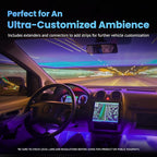 Alpena MAX LED Light Strip Starter Kit – EZ-Link Modular 12V Plug-and-Play Lighting for Cars & Trucks, Interior/Exterior Stick-On Light Strips, 2×12” Weatherproof Strips, Purple