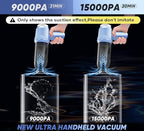 Portable Cordless Handheld Vacuum Cleaner with 15000PA, 120W Air Duster, Brushless Motor, Mini Car Vacuum for Car and Home