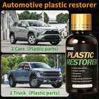 Plastic Restorer for Cars, Black Trim Restorer Car Plastic Restorers Black Crystal Coating for Automotive Parts Vehicles Interior Scratch Remover Shiny Car Stuff,30ML