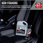 Adam's Polishes Carpet & Upholstery Cleaner - Powerful Carpet Cleaner For Auto Detailing | Cloth, Upholstery & Fabric Car Interior Cleaning Solution | Stain Remover Spray For Car Seat, Floor Mats