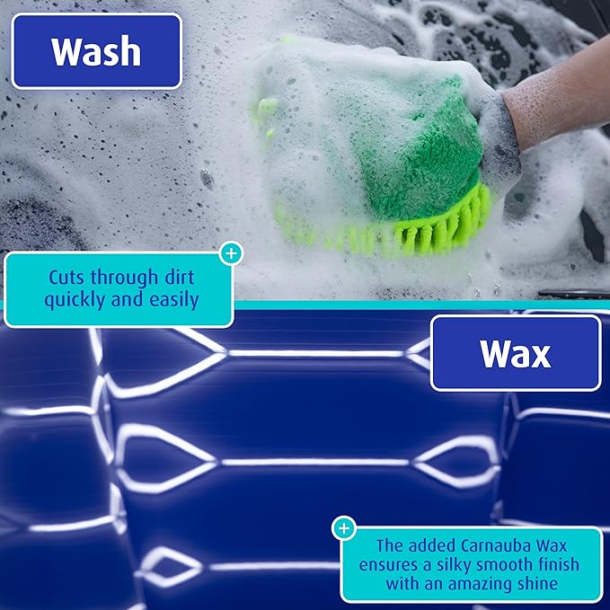 Triplewax Wash and Wax – High-Foam Car Shampoo and Wax for a Glossy, Streak-Free Finish, 34 fl oz