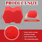 Big Sponge 2.0 Soft Car Wash Sponge with Enhanced Grip Reaches Tight Spots Safe for All Paint Types Works with Rinseless Wash Car Soap (Red)