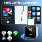 2026 Upgraded Wireless CarPlay Adapter for Apple iPhone, Plug and Play, Fast Auto-Connect, Realtek 8730E Chip Stable & No Latency, Wired to Wireless Adapter with USB-A/Type-C Port Gray-CT (CM101)