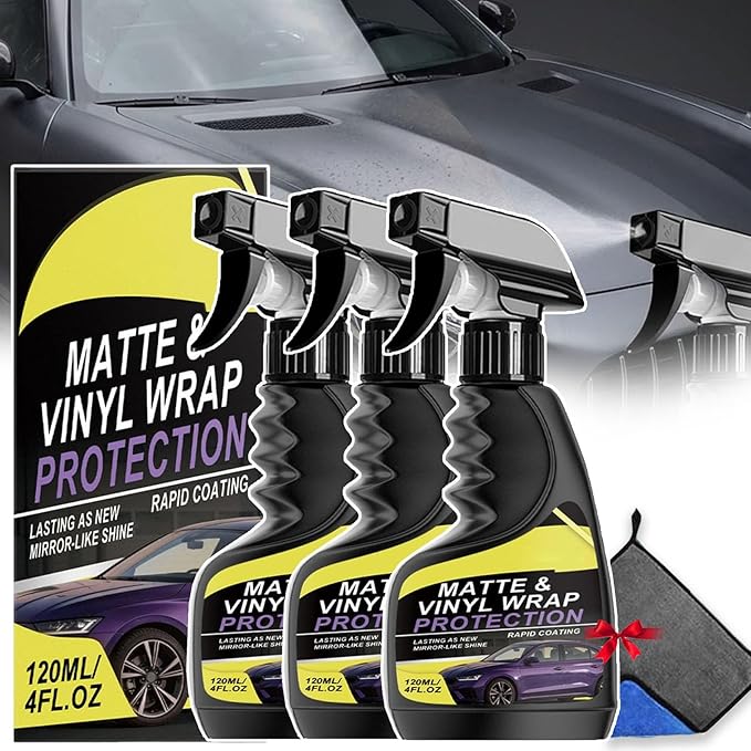 Matte Vinyl Wrap Protection Spray - Matte & Vinyl Wrap Protection Spray,Matte Finish Detailer for Cars, Cleaning and Maintenance, Coating Care