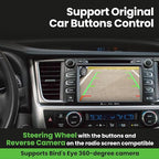 Wireless/Wired Adapter for CarPlay Android Auto Compatible with Toyota Highlander 2014-2019 Entune 2.0 High Definition Audio High Screen Resolution.