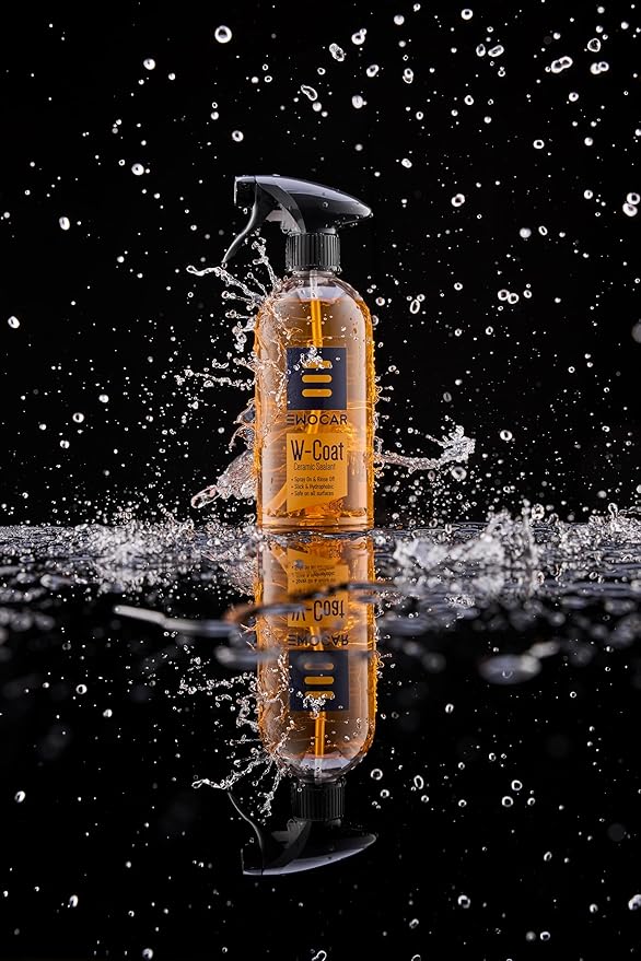 W-COAT Spray Ceramic Coating 16.9 fl oz – Spray & Rinse Formula – Durable Hydrophobic Protection for Paint, Glass, Wheels & Plastic