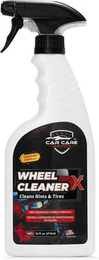Wheel Cleaner X (16oz) - Non-Acid Tire & Brake Dust Spray - Ideal for Alloy, Aluminum, Chrome & Paint Degreaser, Automotive Shine