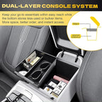 Center Console Organizer Tray Compatible with 2025 2026 Hyundai Tucson SEL/SE/XRT/SEL Convenience Accessories – Custom Fit 2025-2026 Tucson Armrest Storage Box (NOT for Hybrid/Plug-in Hybrid/Limited)