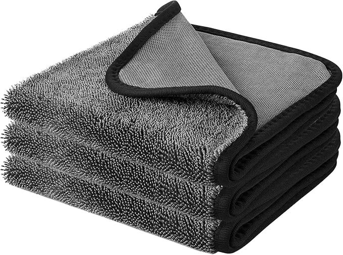 Shiny Wipes Shower Cleaning Cloth,3Pcs Microfiber Car Drying Towel,Car Cleaning Cloth,The Thinywipe for Cleaning. (15.74 * 15.74INCH)