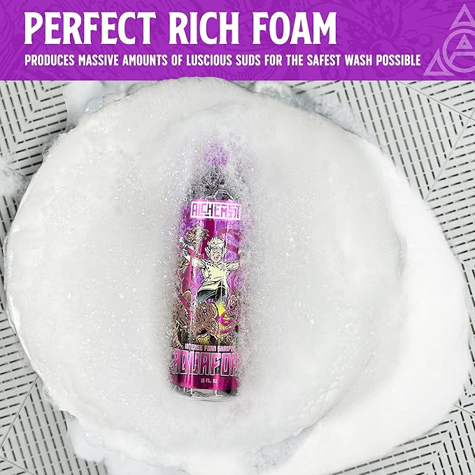 Alchemist AquaFoam Car Wash Soap | pH Neutral Snow Foam Shampoo for Auto Detailing | High Foaming Car Soap for Foam Cannons & Pressure Washers | Safe for Ceramic Coatings & Wax | 16 oz