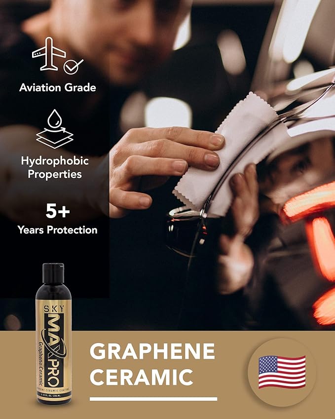 Ceramic Graphene Shield Coating 5 Years High Deep Gloss Protection Repels Water and Dirt